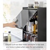 image:imageYAMAZAKI Home Spice Rack Large MultiTier with Door Metal Shelves White  Large kitchen seasoning and condiments spice rack features a concealable design with a door A smart fit for modern homesBlack