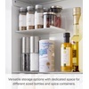 image:imageYAMAZAKI Home Spice Rack Large MultiTier with Door Metal Shelves White  Large kitchen seasoning and condiments spice rack features a concealable design with a door A smart fit for modern homesWhite