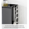 image:imageYAMAZAKI Home Spice Rack Large MultiTier with Door Metal Shelves White  Large kitchen seasoning and condiments spice rack features a concealable design with a door A smart fit for modern homesBlack