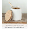 image:imageYAMAZAKI Home Tosca Ceramic Canister  Dry Food Kitchen Storage Container Organizer  Sugar  1525 Oz 450 MlPlain