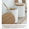 image:imageYAMAZAKI Home Tosca Ceramic Canister  Dry Food Kitchen Storage Container Organizer  Sugar  1525 Oz 450 MlPlain
