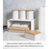 image:imageYAMAZAKI Home Tosca Ceramic Canister  Dry Food Kitchen Storage Container Organizer  Sugar  1525 Oz 450 MlPlain