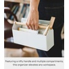 image:imageYAMAZAKI Home Tosca Desk Organizer  Stationary Holder For Office amp School Supplies  Caddy  Steel  WoodModern