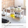 image:imageYAMAZAKI Home Tosca Kitchen Rack  Counter Storage Shelf Organizer  Steel  WoodWhite