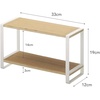 image:imageYAMAZAKI Home Tosca Kitchen Rack  Counter Storage Shelf Organizer  Steel  WoodWhite