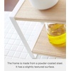 image:imageYAMAZAKI Home Tosca Kitchen Rack  Counter Storage Shelf Organizer  Steel  WoodWhite