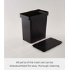 image:imageYAMAZAKI Home Tower 65 Gallon Rolling Trash Can Dual Compartment Kitchen Odor Free Garbage Can Recycling Bin with Handles  Polypropylene  66 Gallons 25 LitersBlack