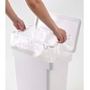 image:imageYAMAZAKI Home Tower 65 Gallon Rolling Trash Can Dual Compartment Kitchen Odor Free Garbage Can Recycling Bin with Handles  Polypropylene  66 Gallons 25 LitersWhite