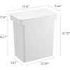 image:imageYAMAZAKI Home Tower 65 Gallon Rolling Trash Can Dual Compartment Kitchen Odor Free Garbage Can Recycling Bin with Handles  Polypropylene  66 Gallons 25 LitersWhite