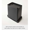 image:imageYAMAZAKI Home Tower 65 Gallon Rolling Trash Can Dual Compartment Kitchen Odor Free Garbage Can Recycling Bin with Handles  Polypropylene  66 Gallons 25 LitersBlack
