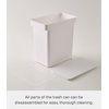 image:imageYAMAZAKI Home Tower 65 Gallon Rolling Trash Can Dual Compartment Kitchen Odor Free Garbage Can Recycling Bin with Handles  Polypropylene  66 Gallons 25 LitersWhite