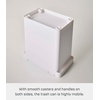 image:imageYAMAZAKI Home Tower 65 Gallon Rolling Trash Can Dual Compartment Kitchen Odor Free Garbage Can Recycling Bin with Handles  Polypropylene  66 Gallons 25 LitersWhite