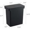 image:imageYAMAZAKI Home Tower 65 Gallon Rolling Trash Can Dual Compartment Kitchen Odor Free Garbage Can Recycling Bin with Handles  Polypropylene  66 Gallons 25 LitersBlack