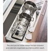image:imageYAMAZAKI Home Tower Adjustable Lid amp Pan Organizer  Kitchen Drawer Storage Shelf Rack  Adjustable kitchen drawer storage shelf rack organizes pot lids and pans Built for daily use Keeps essentials organizedBlack