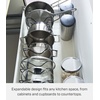 image:imageYAMAZAKI Home Tower Adjustable Lid amp Pan Organizer  Kitchen Drawer Storage Shelf Rack  Adjustable kitchen drawer storage shelf rack organizes pot lids and pans Built for daily use Keeps essentials organizedBlack