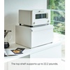 image:imageYAMAZAKI Home Tower Bread Box Keeper Holder Container Metal Bread Holder Saver Slim Space Saving Counter Storage  Horizontal  Steel  Sleek metal bread holder and saver container Slim spacesaving design fits countertops Adds practical everyday storageWhite