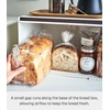 image:imageYAMAZAKI Home Tower Bread Box Keeper Holder Container Metal Bread Holder Saver Slim Space Saving Counter Storage  Horizontal  Steel  Sleek metal bread holder and saver container Slim spacesaving design fits countertops Adds practical everyday storageWhite