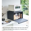 image:imageYAMAZAKI Home Tower Bread Box Keeper Holder Container Metal Bread Holder Saver Slim Space Saving Counter Storage  Horizontal  Steel  Sleek metal bread holder and saver container Slim spacesaving design fits countertops Adds practical everyday storageBlack