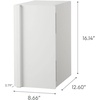 image:imageYAMAZAKI Home Tower Bread Box Keeper Holder Container Metal Bread Holder Saver Slim Space Saving Counter Storage  Horizontal  Steel  Sleek metal bread holder and saver container Slim spacesaving design fits countertops Adds practical everyday storageWhite