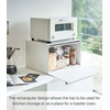 image:imageYAMAZAKI Home Tower Bread Box Keeper Holder Container Metal Bread Holder Saver Slim Space Saving Counter Storage  Horizontal  Steel  Sleek metal bread holder and saver container Slim spacesaving design fits countertops Adds practical everyday storageWhite