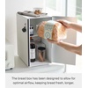 image:imageYAMAZAKI Home Tower Bread Box Keeper Holder Container Metal Bread Holder Saver Slim Space Saving Counter Storage  Horizontal  Steel  Sleek metal bread holder and saver container Slim spacesaving design fits countertops Adds practical everyday storageWhite