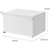 image:imageYAMAZAKI Home Tower Bread Box Keeper Holder Container Metal Bread Holder Saver Slim Space Saving Counter Storage  Horizontal  Steel  Sleek metal bread holder and saver container Slim spacesaving design fits countertops Adds practical everyday storageWhite