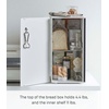 image:imageYAMAZAKI Home Tower Bread Box Keeper Holder Container Metal Bread Holder Saver Slim Space Saving Counter Storage  Horizontal  Steel  Sleek metal bread holder and saver container Slim spacesaving design fits countertops Adds practical everyday storageWhite
