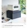 image:imageYAMAZAKI Home Tower Bread Box Keeper Holder Container Metal Bread Holder Saver Slim Space Saving Counter Storage  Horizontal  Steel  Sleek metal bread holder and saver container Slim spacesaving design fits countertops Adds practical everyday storageBlack