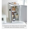 image:imageYAMAZAKI Home Tower Bread Box Keeper Holder Container Metal Bread Holder Saver Slim Space Saving Counter Storage  Horizontal  Steel  Sleek metal bread holder and saver container Slim spacesaving design fits countertops Adds practical everyday storageWhite