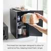image:imageYAMAZAKI Home Tower Bread Box Keeper Holder Container Metal Bread Holder Saver Slim Space Saving Counter Storage  Horizontal  Steel  Sleek metal bread holder and saver container Slim spacesaving design fits countertops Adds practical everyday storageBlack