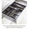 image:imageYAMAZAKI Home Tower Cutlery Drawer Organizer  Kitchen Silverware Utensil Storage Tray  Expandable I  Abs PlasticBlack