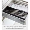 image:imageYAMAZAKI Home Tower Cutlery Drawer Organizer  Kitchen Silverware Utensil Storage Tray  Expandable I  Abs PlasticBlack