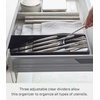 image:imageYAMAZAKI Home Tower Cutlery Drawer Organizer  Kitchen Silverware Utensil Storage Tray  Expandable I  Abs PlasticBlack