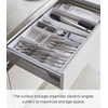 image:imageYAMAZAKI Home Tower Cutlery Drawer Organizer  Kitchen Silverware Utensil Storage Tray  Expandable I  Abs PlasticWhite