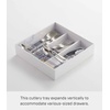image:imageYAMAZAKI Home Tower Cutlery Drawer Organizer  Kitchen Silverware Utensil Storage Tray  Expandable I  Abs PlasticWhite
