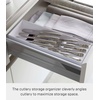 image:imageYAMAZAKI Home Tower Cutlery Drawer Organizer  Kitchen Silverware Utensil Storage Tray  Expandable I  Abs PlasticWhite