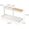 image:imageYAMAZAKI Home Tower Desk Bar  Wood amp Steel Organizer  SteelWhite