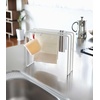 image:imageYAMAZAKI Home Tower Dishcloth Hanger  Steel  Slim countertop dishcloth hanger holds up to three towels for quick air drying Designed for convenient home organizationWhite