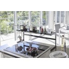 image:imageYAMAZAKI Home Tower Expandable Support Rack  Kitchen Storage Shelf Organizer  Large  SteelBlack