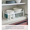 image:imageYAMAZAKI Home Tower Expandable Support Rack  Kitchen Storage Shelf Organizer  Small  Steel  Expandable support rack designed to maximize kitchen storage Ideal for organizing cabinets and pantries Easy to assembleWhite