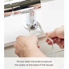 image:imageYAMAZAKI Home Tower FaucetHanging Sponge Caddy Kitchen Sink Dish Soap Bottle Brush Scrubber Organizer Holder Metal with Silicone Protection  SteelWhite