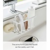 image:imageYAMAZAKI Home Tower FaucetHanging Sponge Caddy Kitchen Sink Dish Soap Bottle Brush Scrubber Organizer Holder Metal with Silicone Protection  SteelWhite