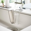 image:imageYAMAZAKI Home Tower FaucetHanging Sponge Caddy Kitchen Sink Dish Soap Bottle Brush Scrubber Organizer Holder Metal with Silicone Protection  SteelWht