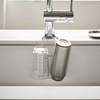 image:imageYAMAZAKI Home Tower FaucetHanging Sponge Caddy Kitchen Sink Dish Soap Bottle Brush Scrubber Organizer Holder Metal with Silicone Protection  SteelWht