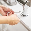 image:imageYAMAZAKI Home Tower FaucetHanging Sponge Caddy Kitchen Sink Dish Soap Bottle Brush Scrubber Organizer Holder Metal with Silicone Protection  SteelWht