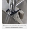 image:imageYAMAZAKI Home Tower FaucetHanging Sponge Holder  Kitchen Organizer Sink Rack Basket  Double  SteelBlack