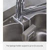 image:imageYAMAZAKI Home Tower FaucetHanging Sponge Holder  Kitchen Organizer Sink Rack Basket  Double  SteelWhite
