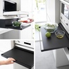 image:imageYAMAZAKI Home Tower Kitchen Countertop Organizer Appliance Stand with Drawer and PullOut Shelf  Steel Microwave Stand with Drawer Modern Countertop Shelf Organizer White SpaceSaving DesignBlack