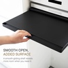 image:imageYAMAZAKI Home Tower Kitchen Countertop Organizer Appliance Stand with Drawer and PullOut Shelf  Steel Microwave Stand with Drawer Modern Countertop Shelf Organizer White SpaceSaving DesignBlack