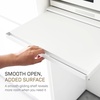 image:imageYAMAZAKI Home Tower Kitchen Countertop Organizer Appliance Stand with Drawer and PullOut Shelf  Steel Microwave Stand with Drawer Modern Countertop Shelf Organizer White SpaceSaving DesignWhite
